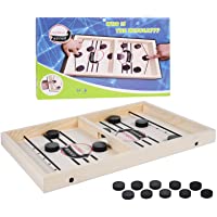 Funmo Juego de Mesa de Hockey -Juego de Air Hockey -Hockey de Mesa Portatil Adecuado para Niños y Adultos Actividades de…